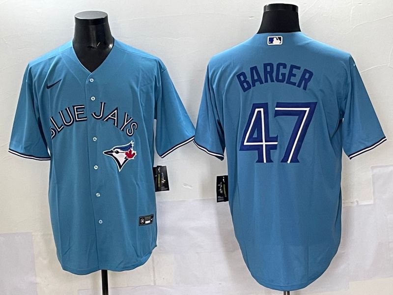 Men Toronto Blue Jays #47 Barger Light Blue Game 2025 Nike MLB Jersey style 001->toronto blue jays->MLB Jersey